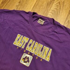 Vintage 90s East Carolina Pirates Shirt Men XL Purple NCAA College Football‎